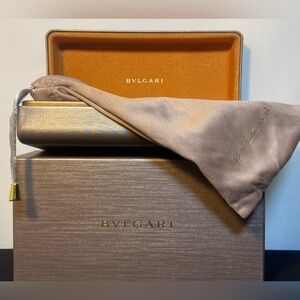 BVLGARI ~ Sunglass ~ Box ~ Hard Case ~ Soft Pouch ~ Gold ~ Champagne ✨💫✨